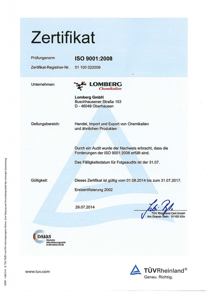 Services | Lomberg Chemie